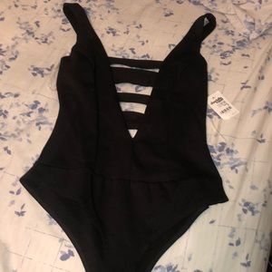 super cute black cutout body suit